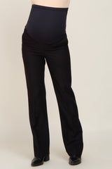 Black Wide Leg Maternity Dress Pants