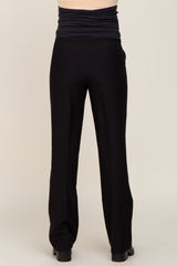 Black Wide Leg Maternity Dress Pants