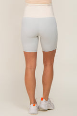 Light Blue Maternity Active Shorts