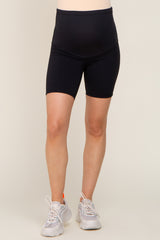 Black Maternity Active Shorts