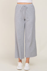 Heather Grey Basic Drawstring Waist Lounge Pants