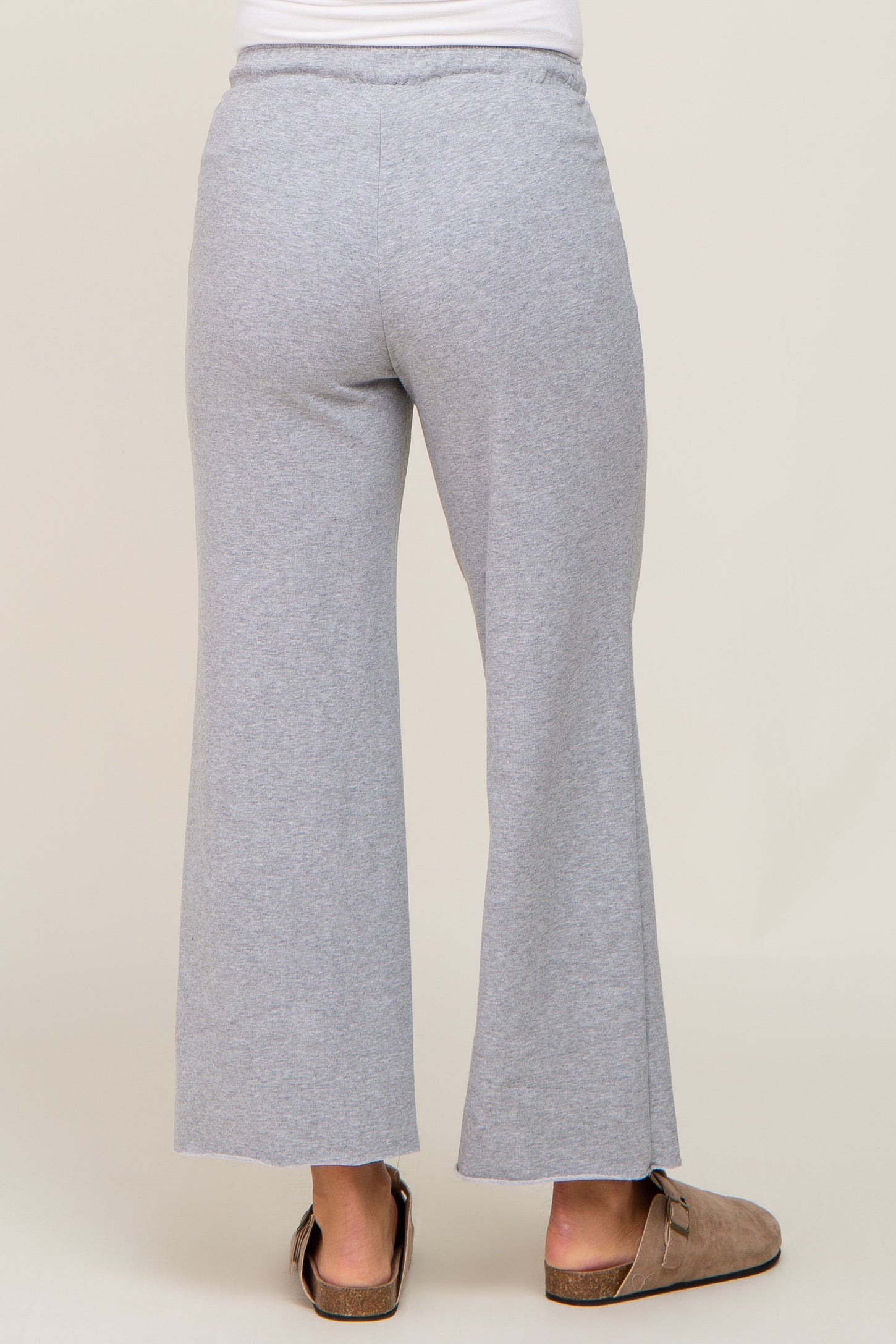 Heather Grey Basic Wide Leg Lounge Pants– PinkBlush