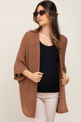 Mocha Dolman Short Sleeve Maternity Cardigan