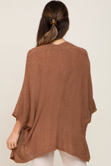 Mocha Dolman Short Sleeve Maternity Cardigan