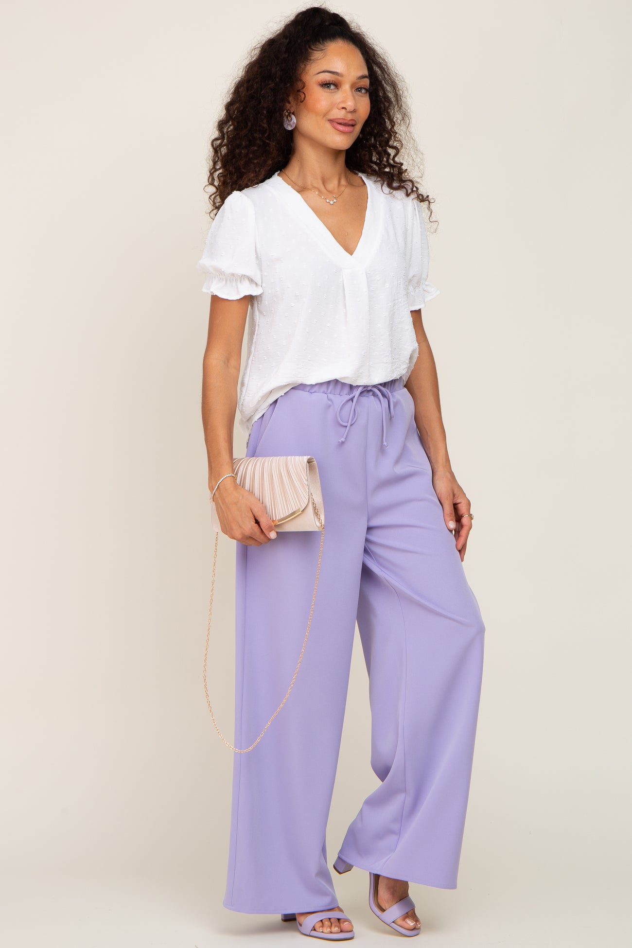 Idra Anthropologie Womens Purple Linen Embellished Wide Leg Pants Size -  Shop Linda's Stuff