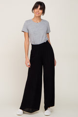 Black Maternity Wide Leg Pants