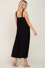 Black Halter Wide Leg Jumpsuit