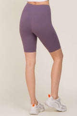 Lavender High Waist Bike Shorts