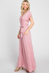 Mauve Basic Wrap Maxi Dress