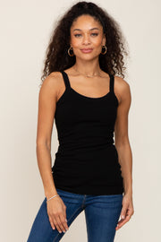 Black Ribbed Tank Top