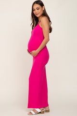 Fuchsia Racerback Maternity Maxi Dress