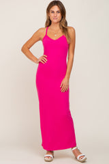 Fuchsia Racerback Maxi Dress