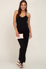 Black Racerback Maternity Maxi Dress