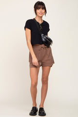 Mocha Drawstring Shorts