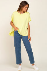 Lime Yellow Oversized Boxy Top