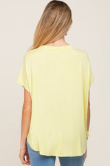 Lime Yellow Oversized Boxy Maternity Top