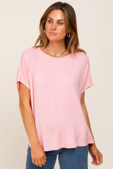 Light Pink Oversized Boxy Maternity Top