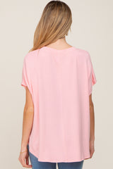 Light Pink Oversized Boxy Maternity Top