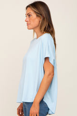 Light Blue Oversized Boxy Top