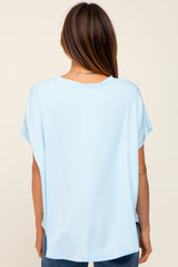 Light Blue Oversized Boxy Top