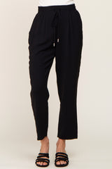 Black Drawstring Dress Pants