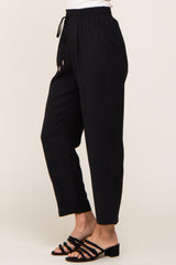 Black Drawstring Dress Pants