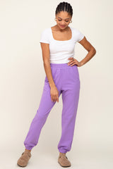 Lavender Basic Pocketed Sweatpants