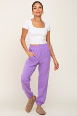 Lavender Basic Pocketed Sweatpants