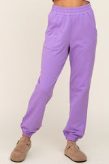 Lavender Basic Pocketed Sweatpants