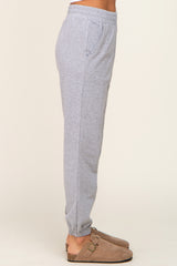 Heather Grey Basic Pocketed Sweatpants