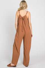 Mocha Halter Neck Jumpsuit