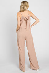 Taupe Halter Neck Jumpsuit