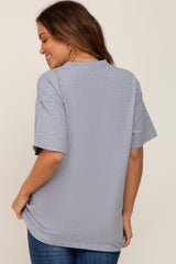 Heather Grey Oversized Basic Maternity Tee