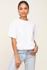 Ivory Oversized Basic Tee