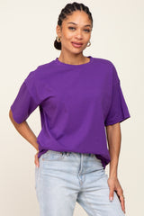 Purple Oversized Basic Tee