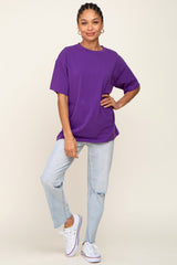 Purple Oversized Basic Tee