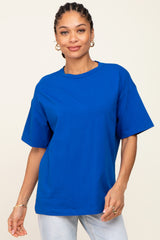 Royal Blue Oversized Basic Maternity Tee