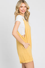 Yellow Linen Overall Romper