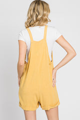 Yellow Linen Overall Romper