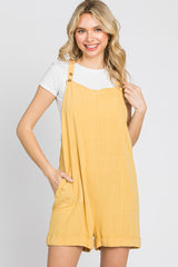 Yellow Linen Overall Romper