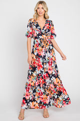 Multi-Color Floral Print Dress