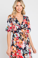 Multi-Color Floral Print Dress