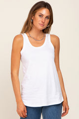 White Maternity Tank Top