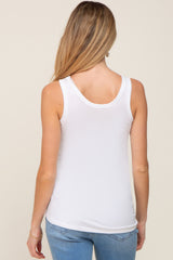 White Maternity Tank Top