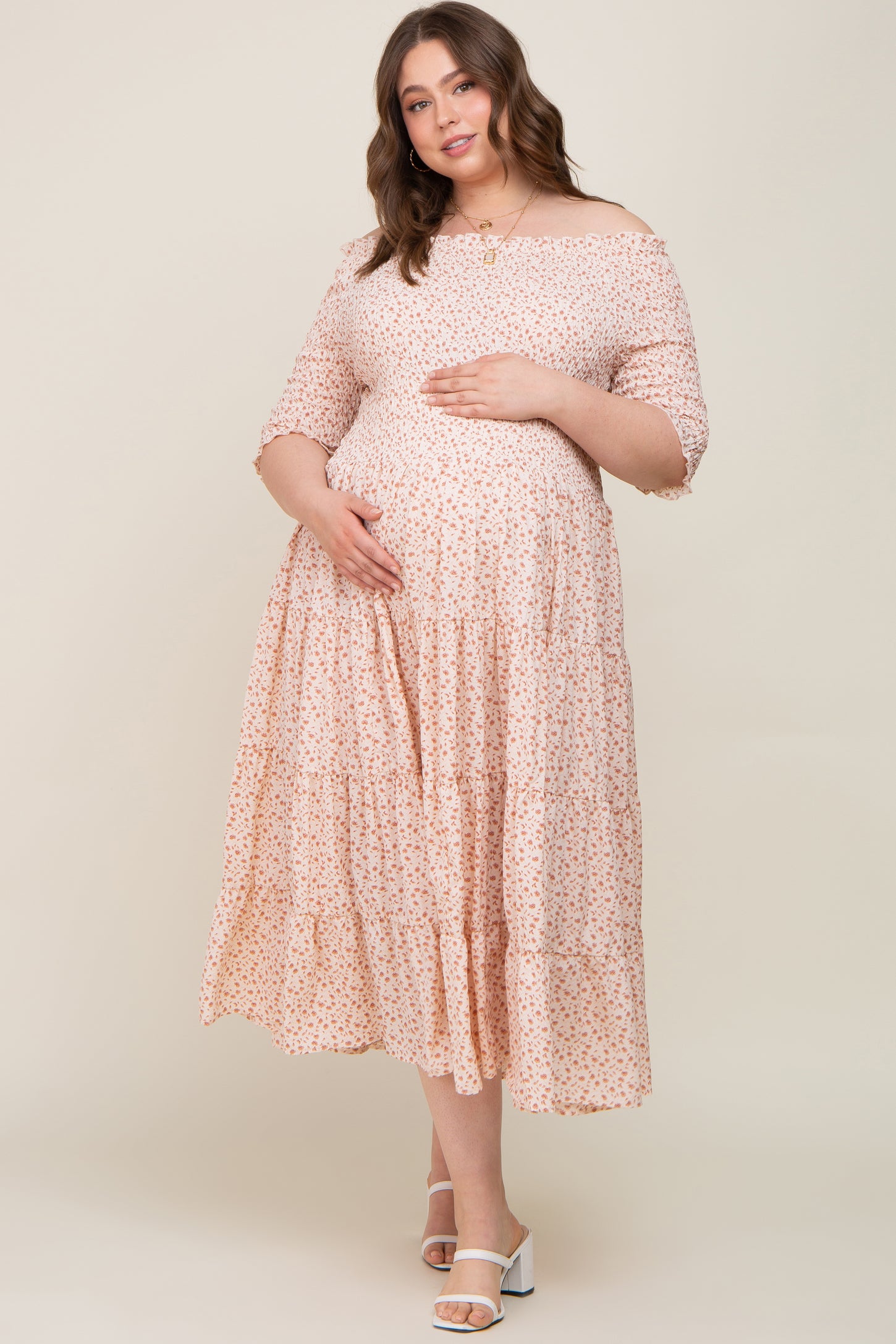 boohoo Maternity Off Shoulder Detail Midi Dress  Midi dress, Maternity  dresses, Womens dress store
