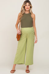 Light Olive Wide Leg Maternity Pants