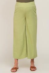 Light Olive Wide Leg Maternity Pants