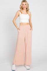 Light Pink Wide Leg Pants