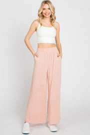 Light Pink Wide Leg Pants