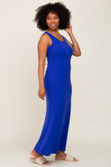 Royal Sleeveless Maxi Dress